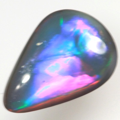 SOLID BLACK OPAL Bright rainbow rolling flash